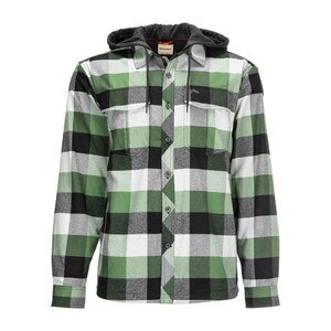Simms Coldweather Hoody Men's in Moss Green Buffalo Plaid